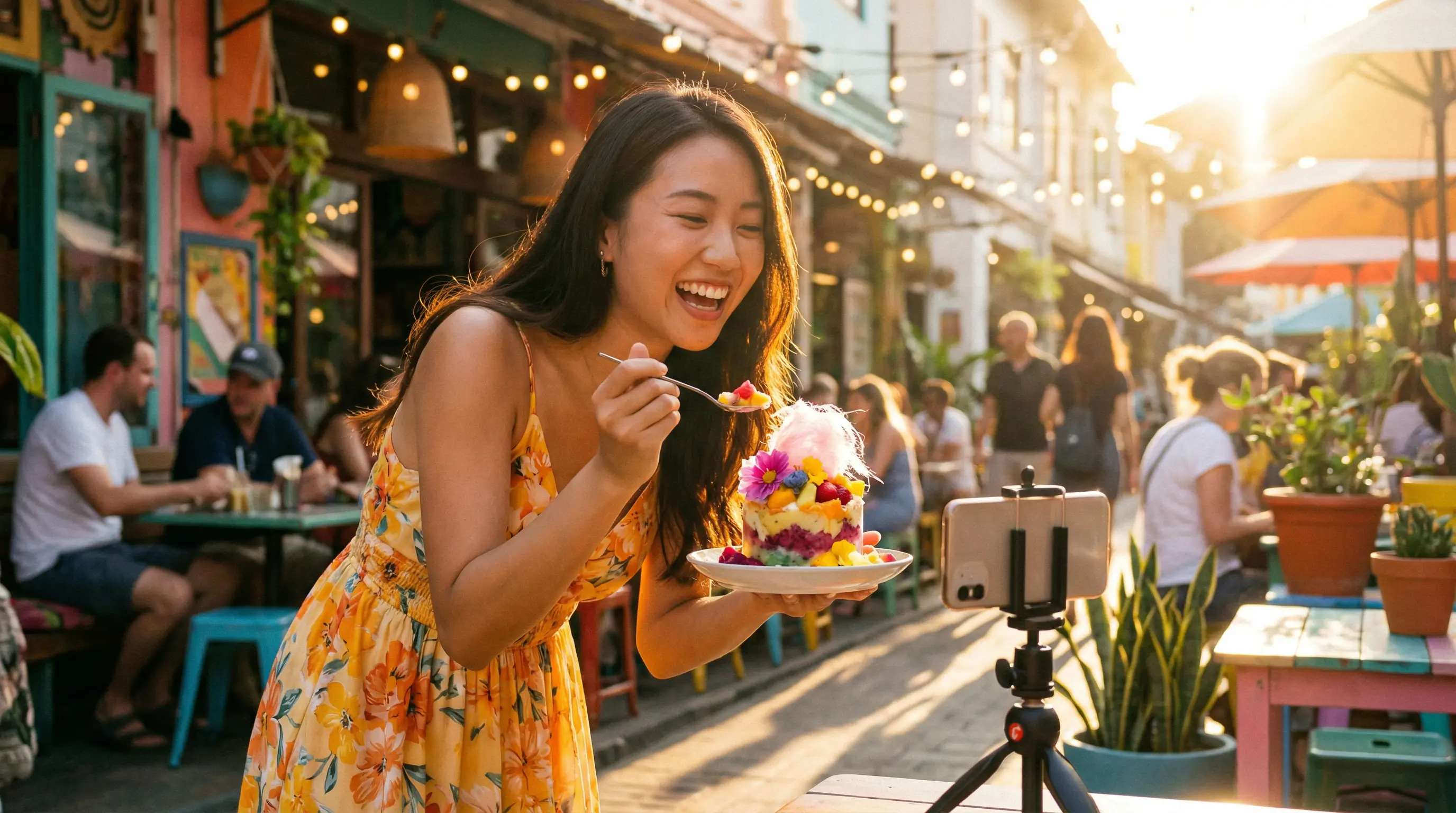 情深叉喔美食探店视频